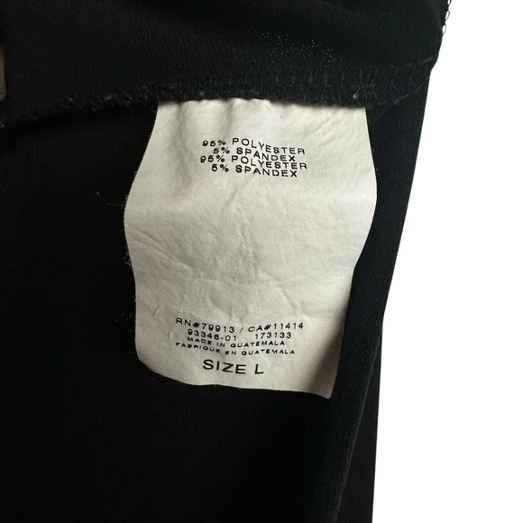 Motherhood Maternity Dress Sz Large Black Long Sleeve Stretch Waist Tie - Picture 11 of 11